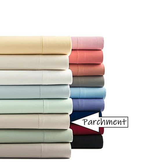 PARCHMENT Charter Club 550TC Cotton QUEEN EXTRA DEEP Sheet Set fits 22" mattress - Picture 9 of 10